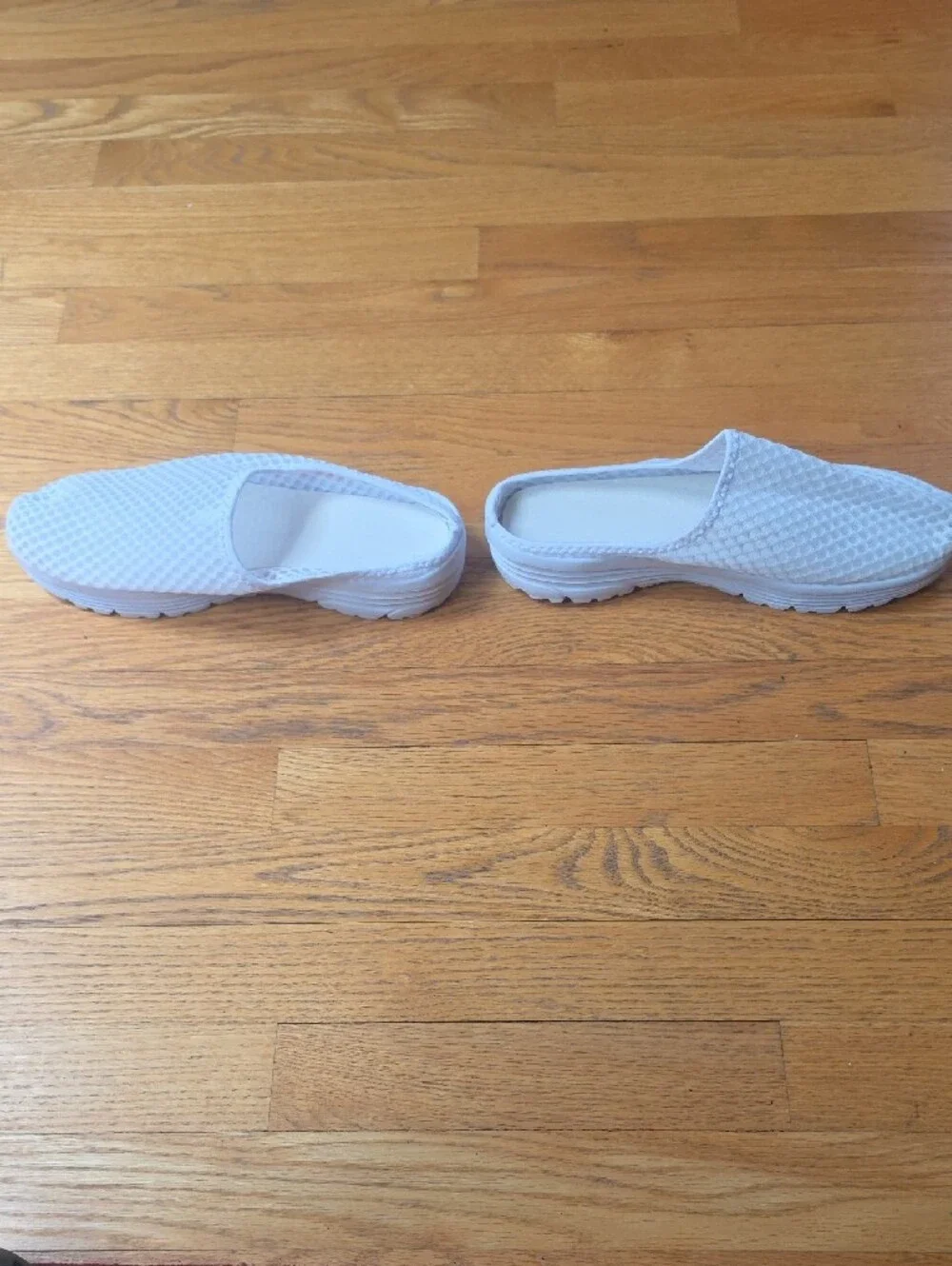 White Mesh Slip-On Clog Mule